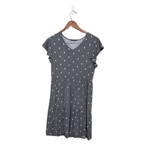 SHEIN Grey Polka Dot Dress. Large. NWOT